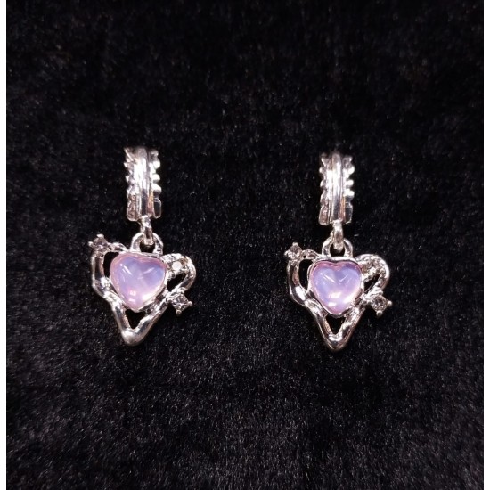 DÜKKAN DESİGN MOR KALP KÜPE DÜKKAN DESİGN MOR KALP KÜPE