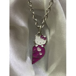 DÜKKAN DESİGN Pembe Hello Kitty  Kalpli Kolye