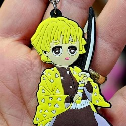DÜKKAN DESİGN DEMON SLAYER ZENUTSU ÇİFT TARAFLI YUMUŞAK SİLİKON ANAHTARLIK