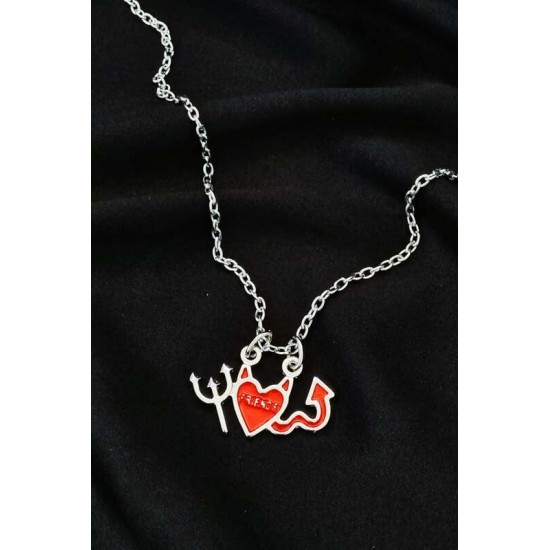 Friends Devil Heart Mineli Kolye