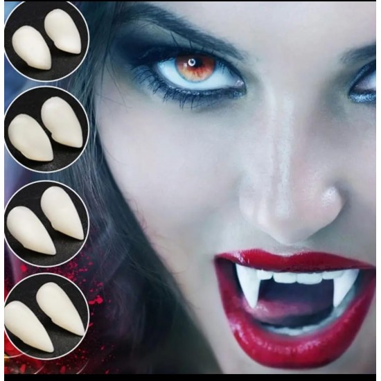 DÜKKAN DESİGN BÜYÜK BOY CADILAR BAYRAMI TAKMA VAMPİR DİŞİ