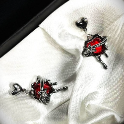 DÜKKAN DESİGN ERİYEN KALPLER TAŞLI KÜPE