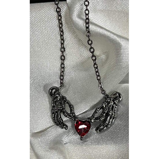 DÜKKAN DESİGN SKELETON LOVE TAŞLI AYARLANABİLİR KOLYE