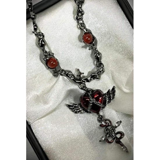 DÜKKAN DESİGN MEDUSANIN KALBİ DOĞAL TAŞLI KOLYE DÜKKAN DESİGN MEDUSANIN KALBİ DOĞAL TAŞLI KOLYE