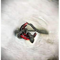 DÜKKAN DESİGN YILANLI KANLI AY YÜZÜK