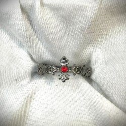 DÜKKAN DESİGN TAŞLI ETNİK AYARLANABİLİR HAÇ YÜZÜK