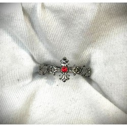 DÜKKAN DESİGN TAŞLI ETNİK AYARLANABİLİR HAÇ YÜZÜK