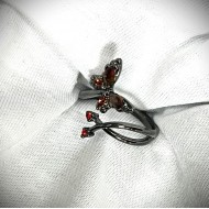 DÜKKAN DESİGN KUYRUKLU KELEBEK AYARLANABİLİR YÜZÜK