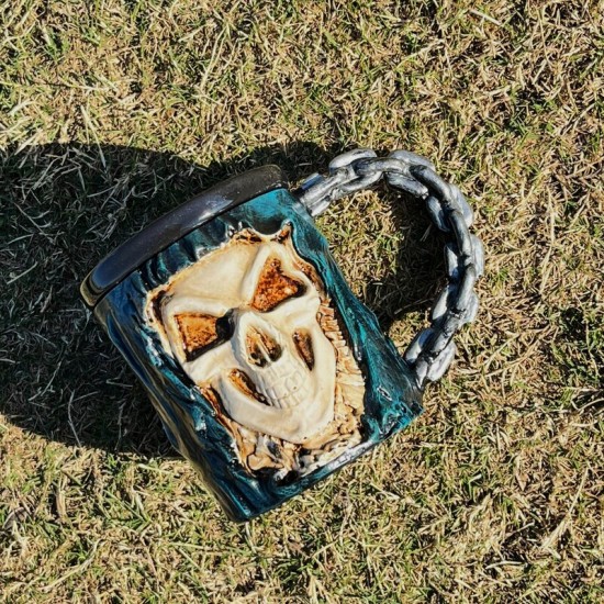 DÜKKAN DESİGN GHOST RİDER  KABARTMALI SERAMİK KUPA