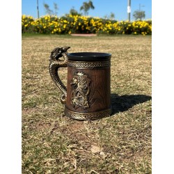 DÜKKAN DESİGN EJDERHALI FIÇI KABARTMA SERAMİK KUPA