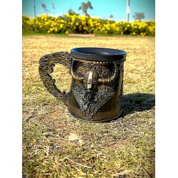 DÜKKAN DESİGN KRAL RAGNAR KABARTMALI SERAMİK KUPA