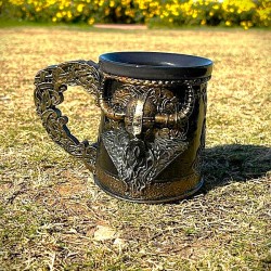 DÜKKAN DESİGN KRAL RAGNAR KABARTMALI SERAMİK KUPA