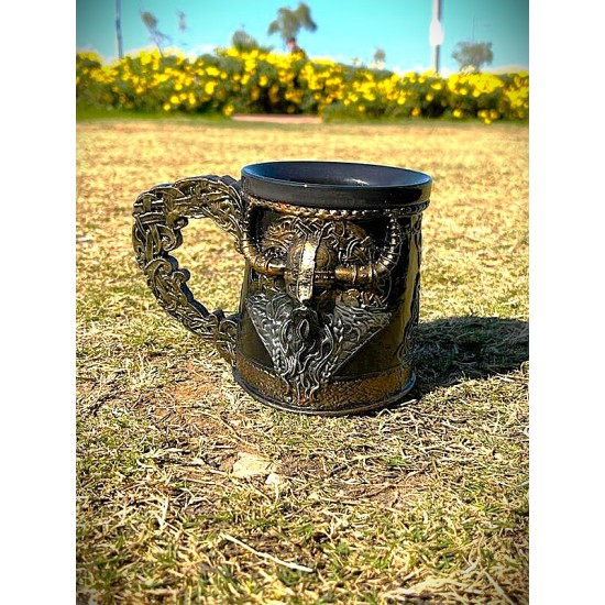 DÜKKAN DESİGN KRAL RAGNAR KABARTMALI SERAMİK KUPA