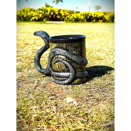 DÜKKAN DESİGN YILAN TILSIMI KABARTMALI SERAMİK KUPA