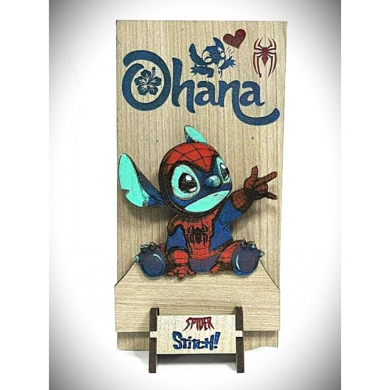 DÜKKAN DESİGN LAZER KAZIMA EL BOYAMA SPİDER STITCH AHŞAP BİBLO