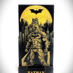 DÜKKAN DESİGN LAZER KAZIMA KARA ŞOVALYE EL BOYAMA AHŞAP BİBLO