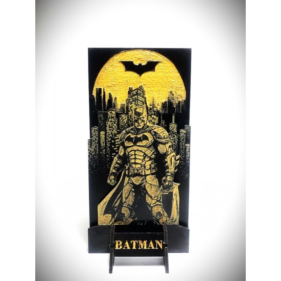 DÜKKAN DESİGN LAZER KAZIMA KARA ŞOVALYE EL BOYAMA AHŞAP BİBLO