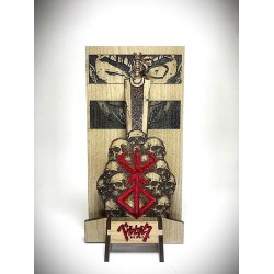 DÜKKAN DESİGN LAZER KAZIMA EL BOYAMA BERSERK AHŞAP BİBLO