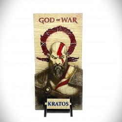 DÜKKAN DESİGN LAZER KAZIMA EL BOYUMA GOD OF WAR AHŞAP BİBLO