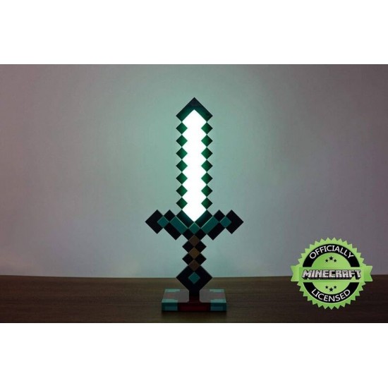 DÜKKAN DESİGN MİNECRAFT DİAMOND SWORD GECE LAMBASI