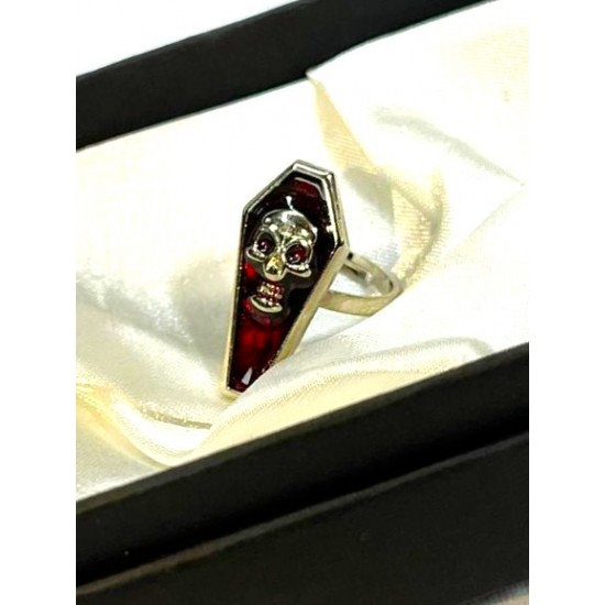 DÜKKAN DESİGN KURU KAFA TABUT GOTİK YÜZÜK