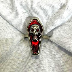 DÜKKAN DESİGN KURU KAFA TABUT GOTİK YÜZÜK