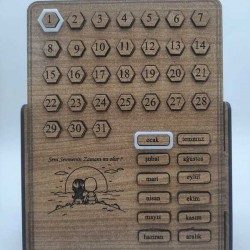 DÜKKAN DESİGN SENİ SEVMENİN ZAMANIMI OLUR AHŞAP SONSUZ TAKVİM