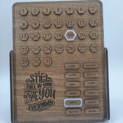 DÜKKAN DESİGN AHŞAP SONSUZ MASA TAKVİMİ