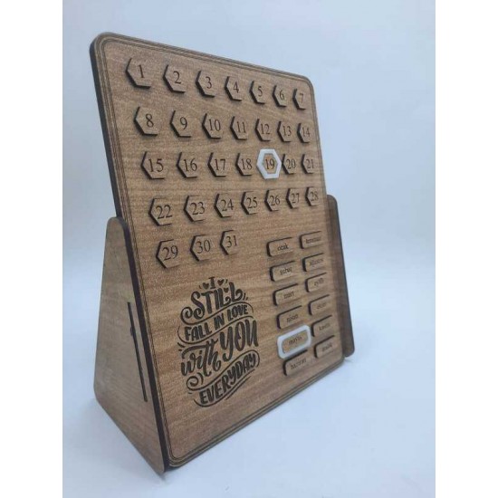 DÜKKAN DESİGN AHŞAP SONSUZ MASA TAKVİMİ