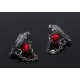 DÜKKAN DESİGN LOVE and DEEP SPACE BLACK CROW EARRİNGS KÜPE