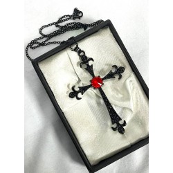 DÜKKAN DESİGN KIRMIZI TAŞLI CELTİC HAÇ KOLYE