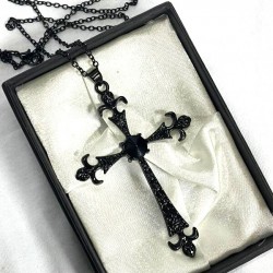 DÜKKAN DESİGN SİYAH TAŞLI CELTİC HAÇ KOLYE
