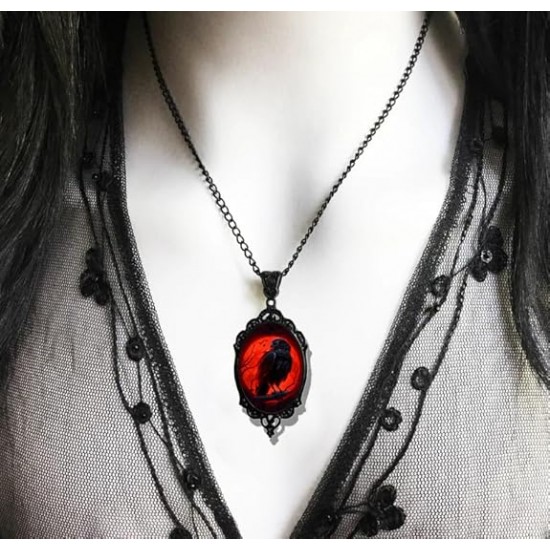 DÜKKAN DESİGN LOVE and DEEP SPACE RED CROW KOLYE