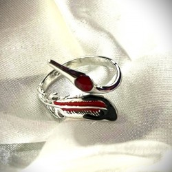 DÜKKAN DESİGN SİVER STYLE GÖLDEKİ KUĞU AYARLANABİLİR YÜZÜK