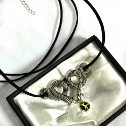 DÜKKAN DESİGN SİLVER SNAKE MEDUSA KOLYE