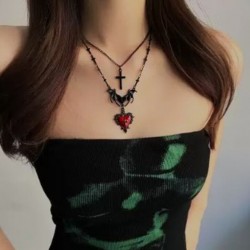 DÜKKAN DESİGN LOVE and DEEP SPACE İKİLİ GOTİK KOLYE