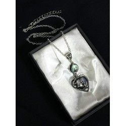 DÜKKAN DESİGN BLACK MOONSTONE KEDİLİ KOLYE