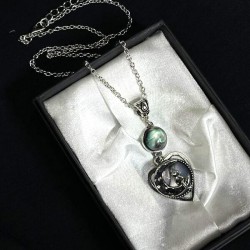 DÜKKAN DESİGN BLACK MOONSTONE KEDİLİ KOLYE