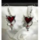 DÜKKAN DESİGN RED DEVİL HEART KÜPE