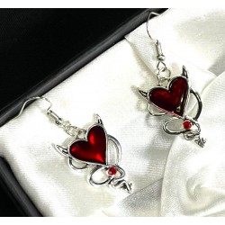 DÜKKAN DESİGN RED DEVİL HEART KÜPE