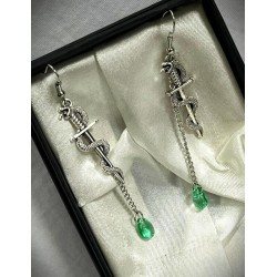 DÜKKAN DESİGN YILANLI KILIÇ PİNTEREST KÜPE