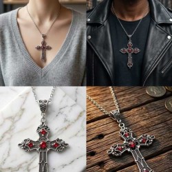 DÜKKAN DESİGN ANTİK RÖNASANS HAÇ KOLYE