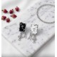 DÜKKAN DESİGN BLACK and WHİTE CROSS KÜPE