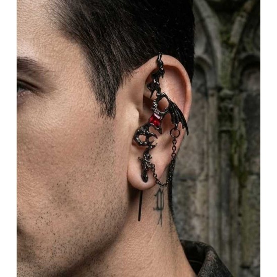 DÜKKAN DESİGN GOTİK DRAGON EAR CUFF KÜPE