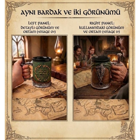 DÜKKAN DESİGN ÖZEL TASARIM HOBİT SERAMİK KUPA
