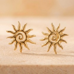 DÜKKAN DESİGN COSMİC SARMAL ÇELİK  ENERJİ KÜPESİ GOLD