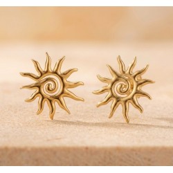 DÜKKAN DESİGN COSMİC SARMAL ÇELİK  ENERJİ KÜPESİ GOLD