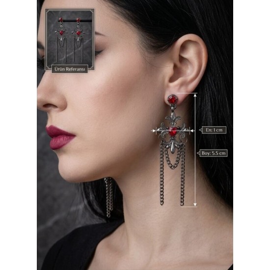 DÜKKAN DESİGN VİCTORİAN DARK LOVE KÜPE