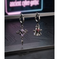DÜKKAN DESİGN GHOST HEART ASİMETRİK KÜPE