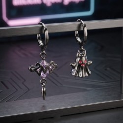 DÜKKAN DESİGN GHOST HEART ASİMETRİK KÜPE
